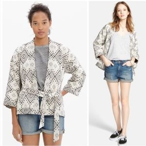 Madewell Kimono Wrap Jacket in Arrowhead XXS